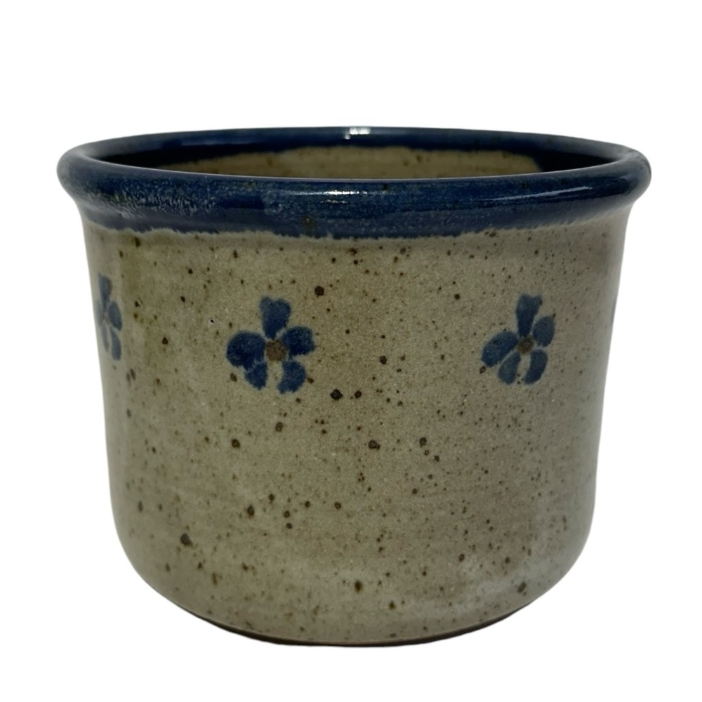 Vintage Carlyle Studio Pottery Pot/Dish Blue Floral